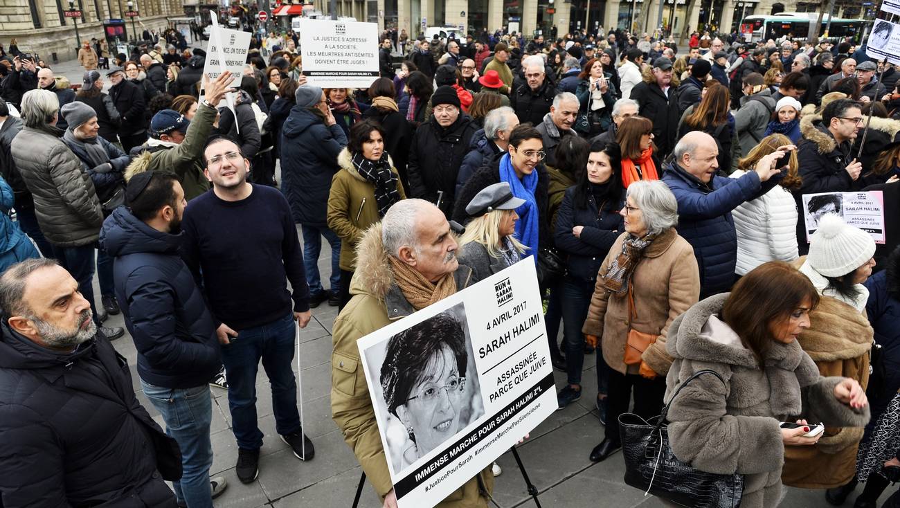FRED VIELCANET/GAMMA-RAPHO VIA GETTY IMAGES March for Sarah Halimi in Paris