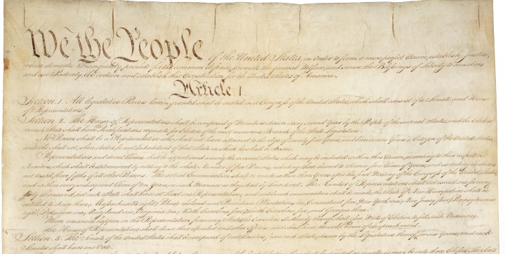 The Constitution of the United States. Photo: Wikicommons.