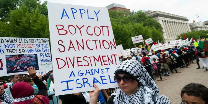 A pro-BDS demonstration. Photo: FOA / Facebook.