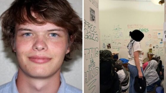 L: Columbia lecturer Conor Cullen (LinkedIn) R: Anti-Israel Protesters at Barnard College (unityoffields/X)